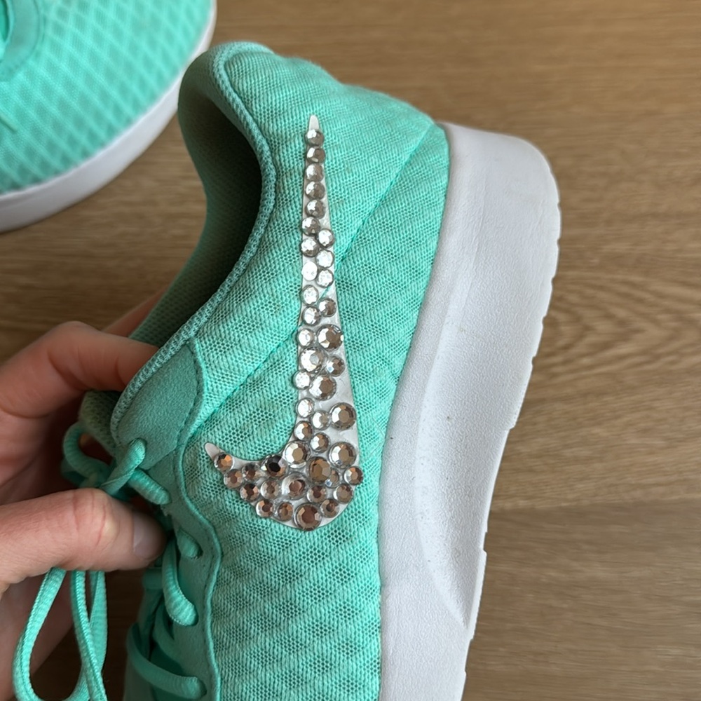 Nike, Tiffany Blue with gems, size 9.5 - Picture 6 of 8